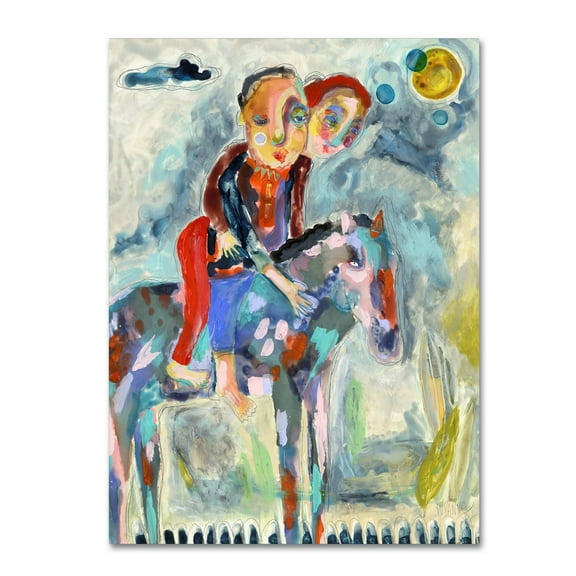 Trademark Fine Art 'Whos Driving This Pony' Canvas Art by Wyanne