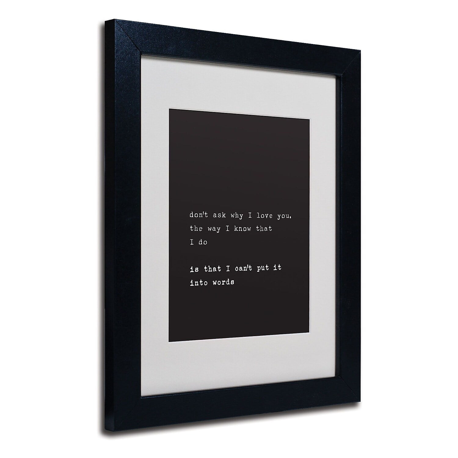 Trademark Fine Art "Why I Love You" Canvas Art by Megan Romo, Black Frame