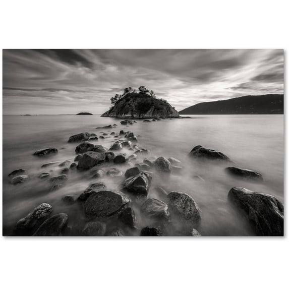 Trademark Fine Art 'Whytecliff Park BW' Canvas Art by Pierre Leclerc