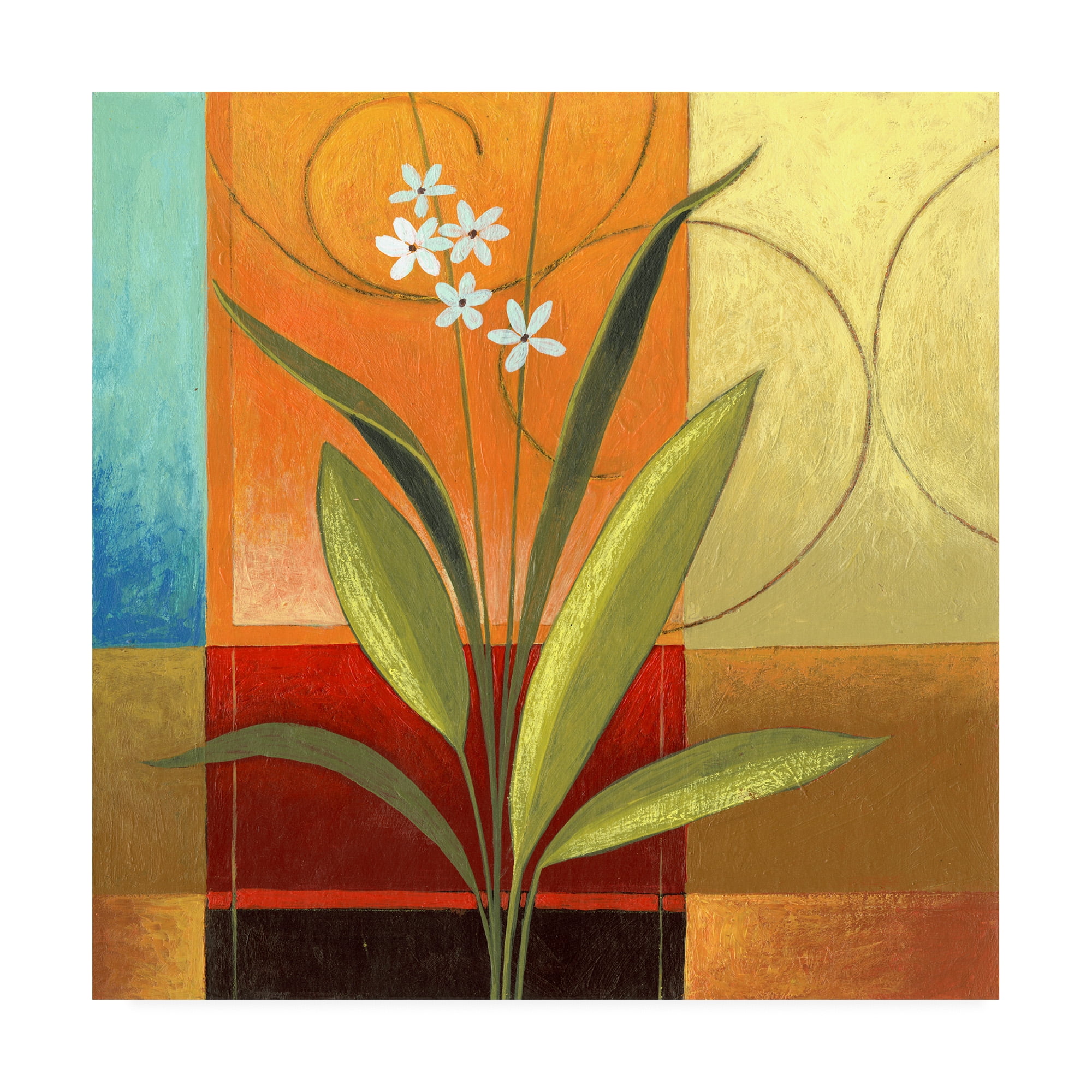 Trademark Fine Art 'Wide Palm On Patches' Canvas Art by Pablo Esteban