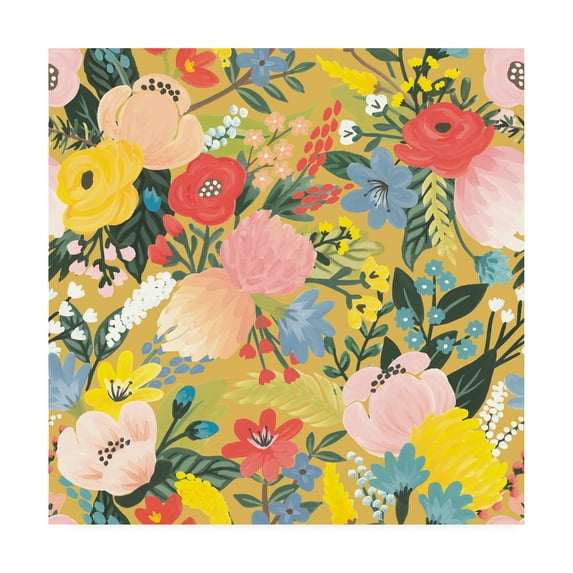 Trademark Fine Art 'Wild Garden Pattern IC' Canvas Art by Laura Marshall