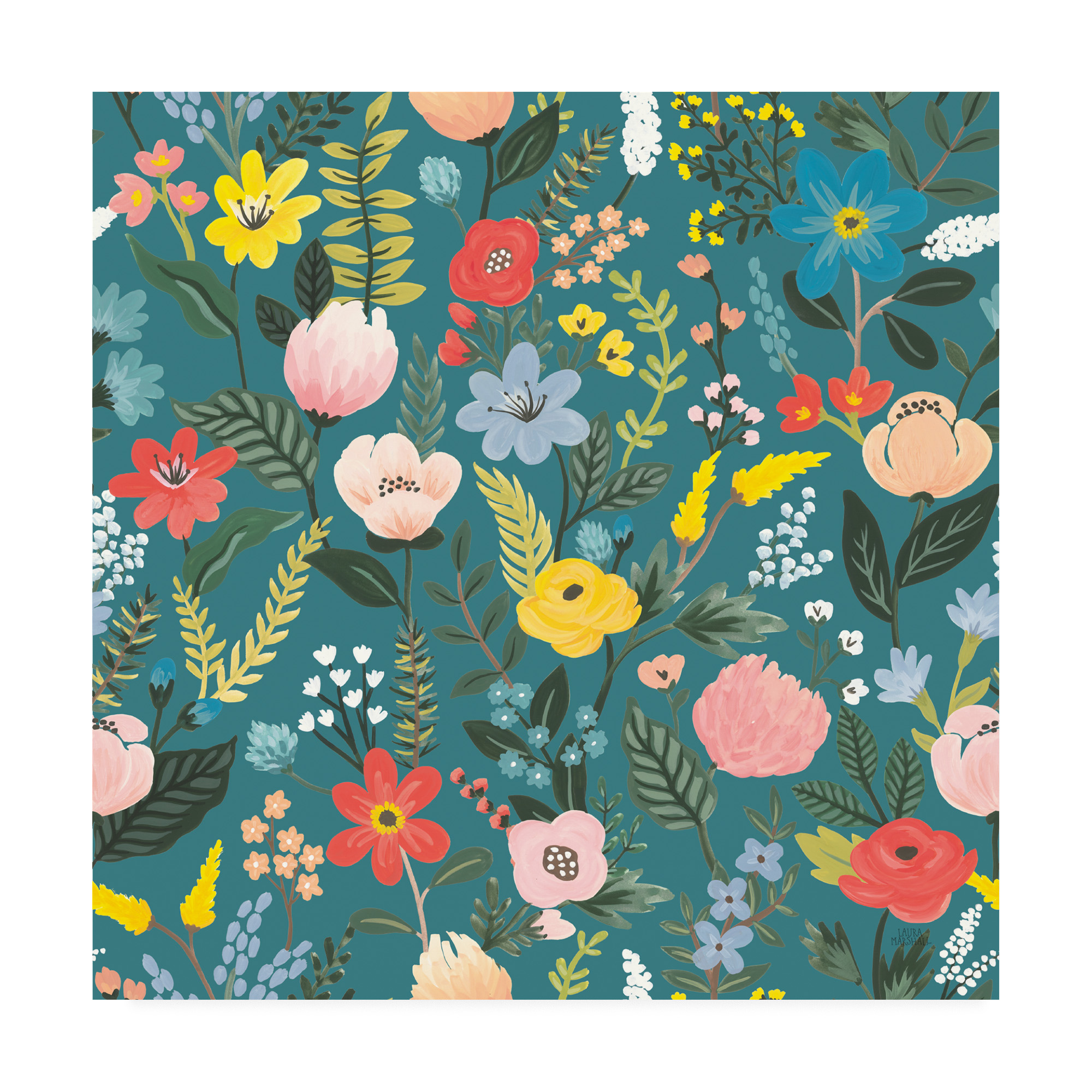 Trademark Fine Art 'Wild Garden Pattern XIA' Canvas Art by Laura Marshall