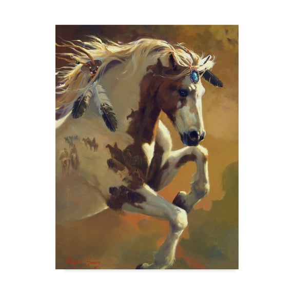 Trademark Fine Art 'Wild Heart Horse' Canvas Art by Carolyne Hawley