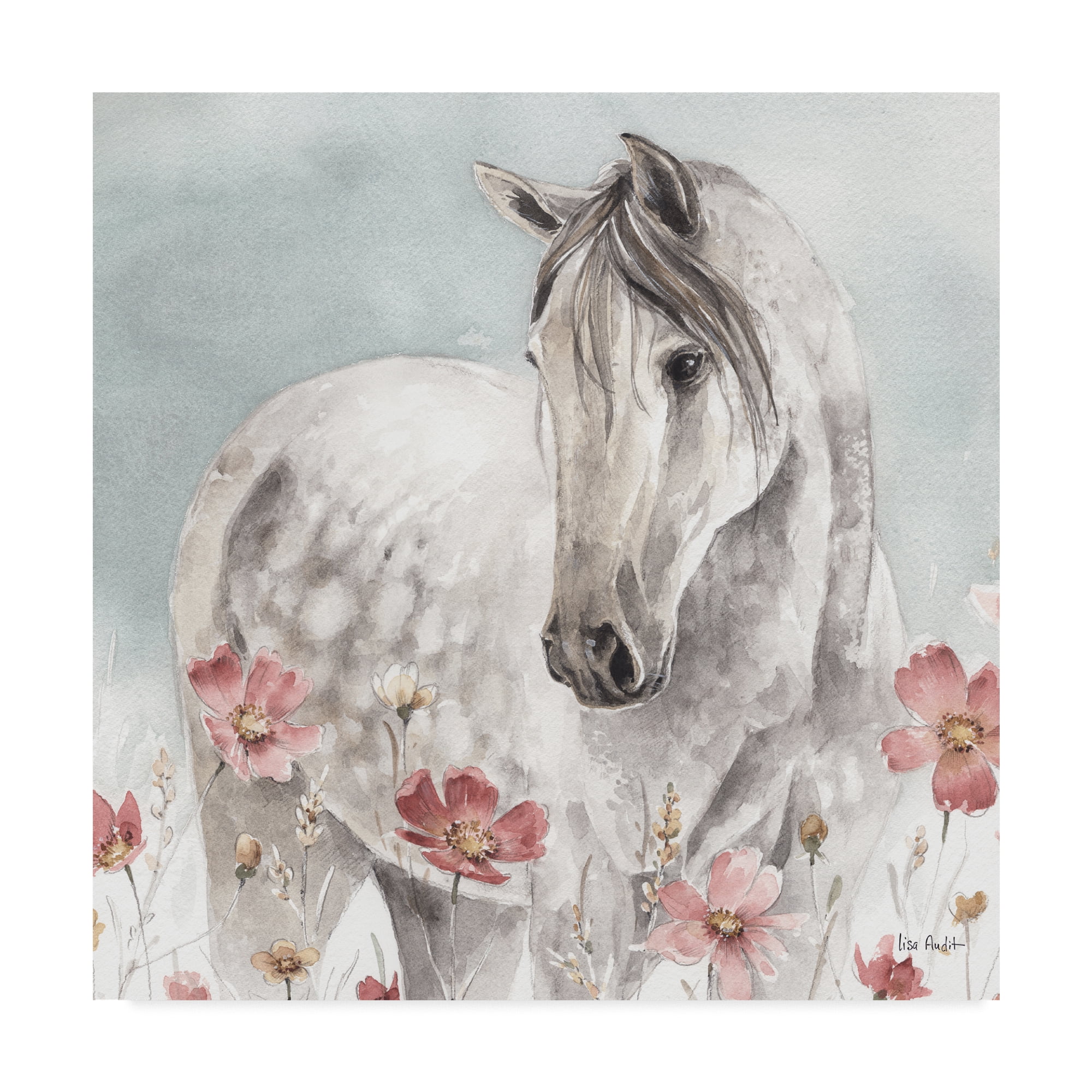 Lisa Audit Wild Horses IV Canvas Art with Floater Frame