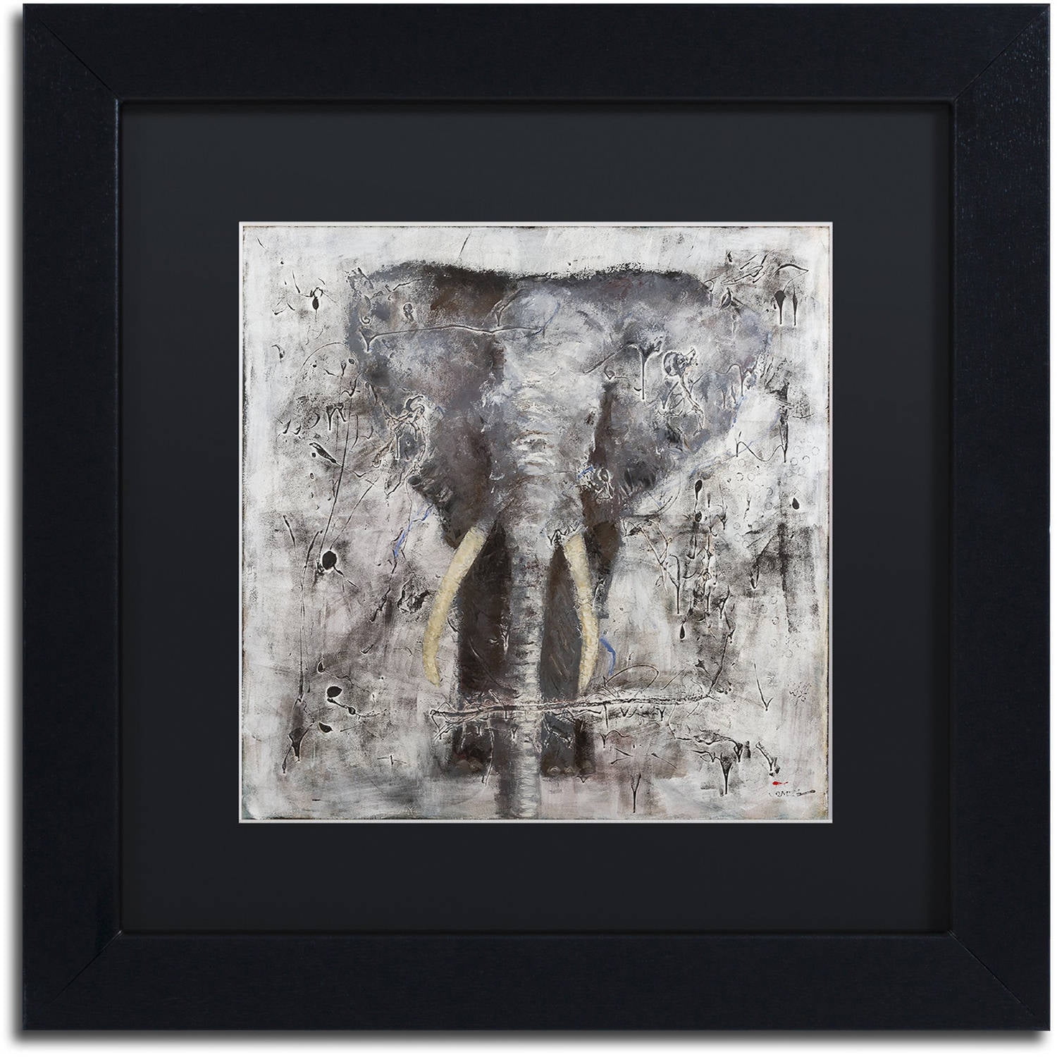 Trademark Fine Art "Wild Life" Canvas Art by Joarez, Black Matte, Black Frame
