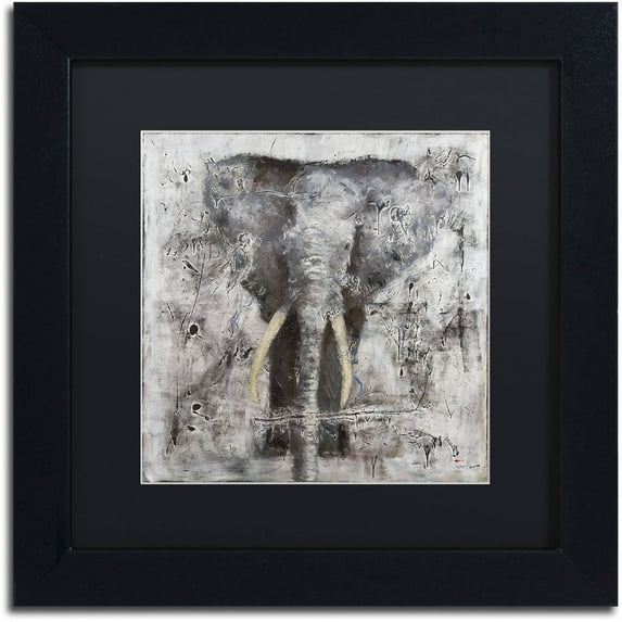 Trademark Fine Art "Wild Life" Canvas Art by Joarez, Black Matte, Black Frame