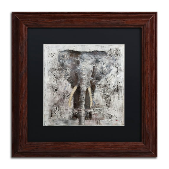 Trademark Fine Art "Wild Life" Canvas Art by Joarez, Black Matte, Wood Frame