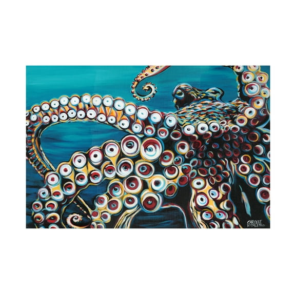Trademark Fine Art Carolee Vitaletti Wild Octopus I Canvas Wall Art - 12x19