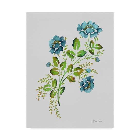 Trademark Fine Art 'Wild Rose Blue 1' Canvas Art by Jean Plout