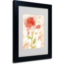Trademark Fine Art "Wild Rose" Matted Framed Art by Sheila Golden, Black Frame