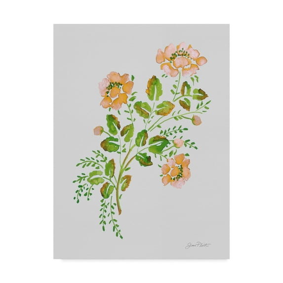 Trademark Fine Art 'Wild Rose Peach 1' Canvas Art by Jean Plout