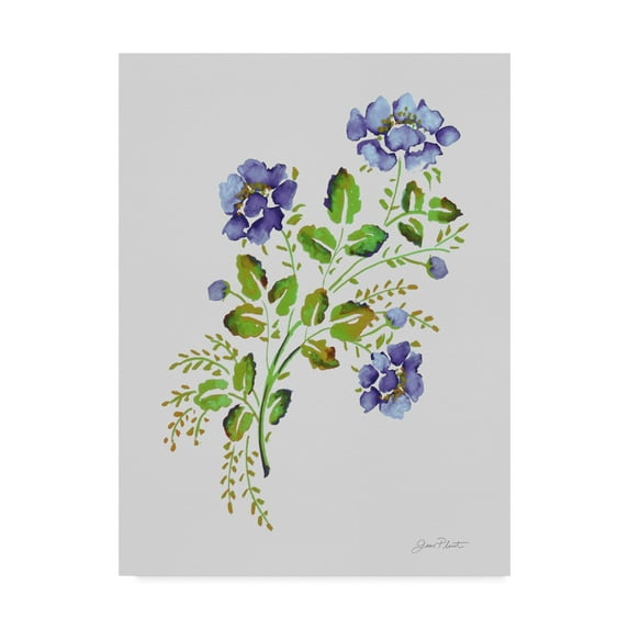 Trademark Fine Art 'Wild Rose Purple 1' Canvas Art by Jean Plout