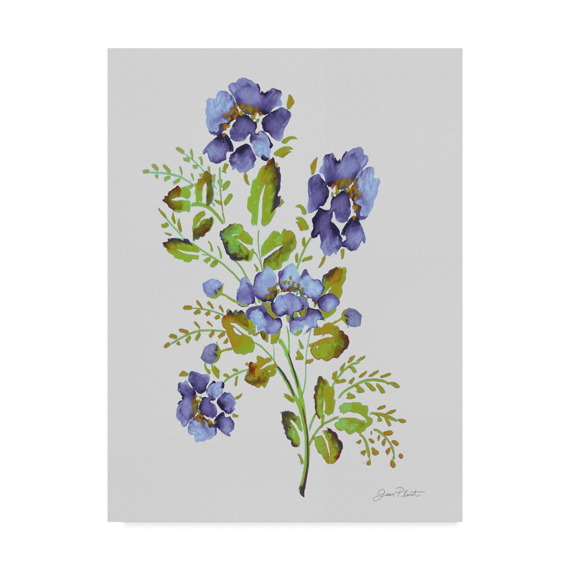 Trademark Fine Art 'Wild Rose Purple 2' Canvas Art by Jean Plout