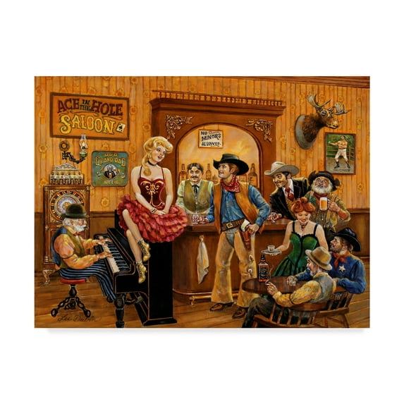Trademark Fine Art 'Wild Wild West Saloon' Canvas Art by Lee Dubin