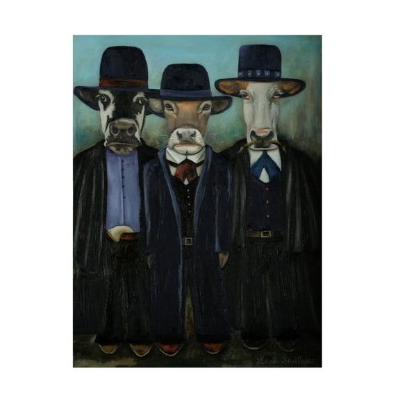 Trademark Fine Art Leah Saulnier Ravens Read Canvas Wall Art - 14x19