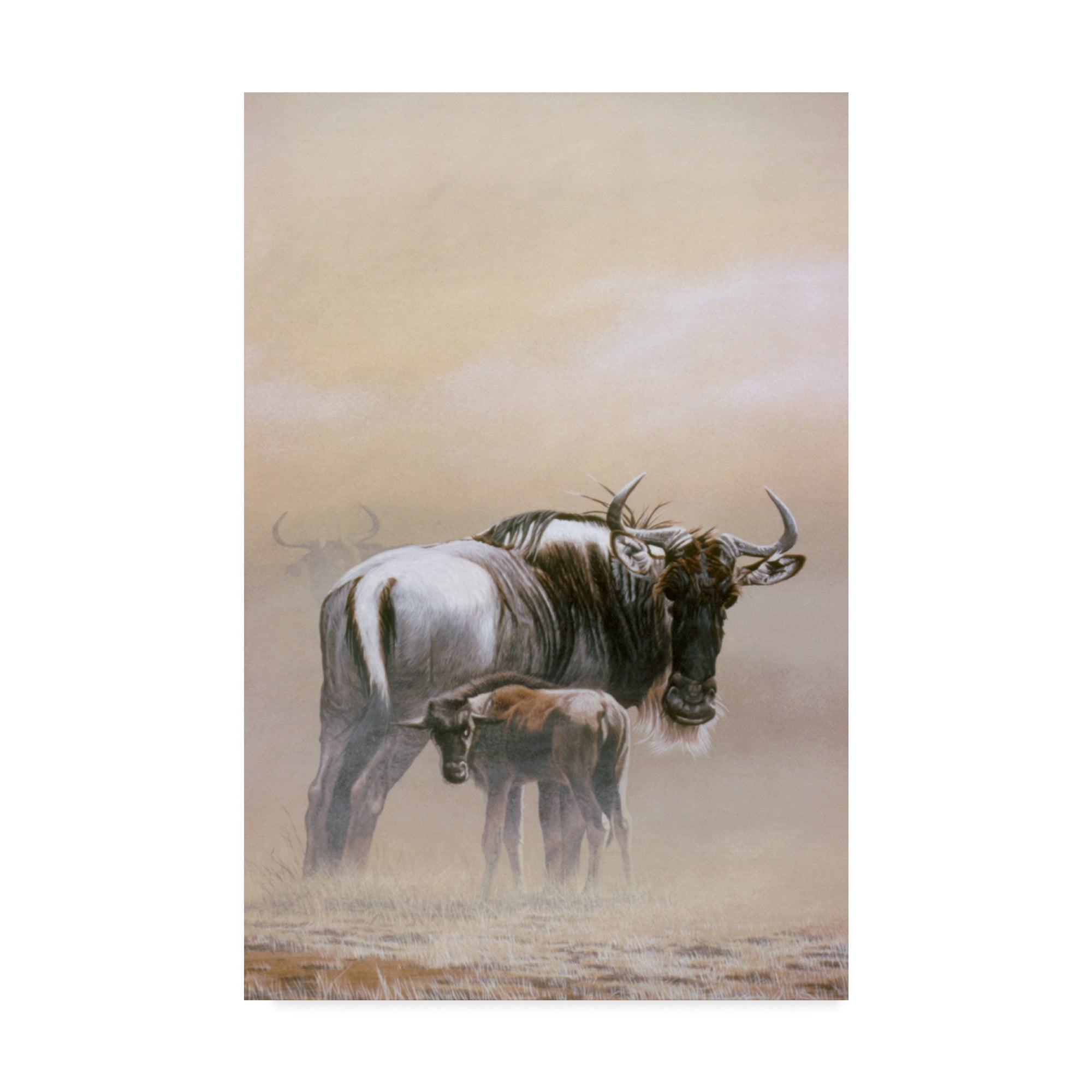 Trademark Fine Art 'Wildebeest' Canvas Art by Ron Parker