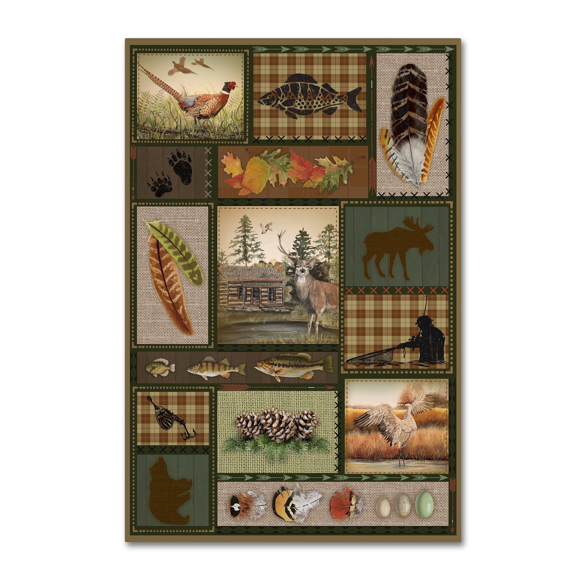 Trademark Fine Art 'Wilderness Lodge 19' Canvas Art by Jean Plout