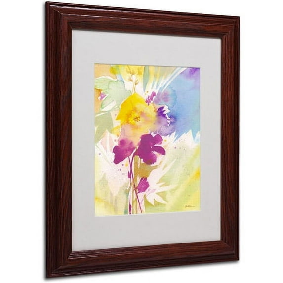 Trademark Fine Art "Wildflower Bouquet 2" Canvas Art by Sheila Golden, Wood Frame