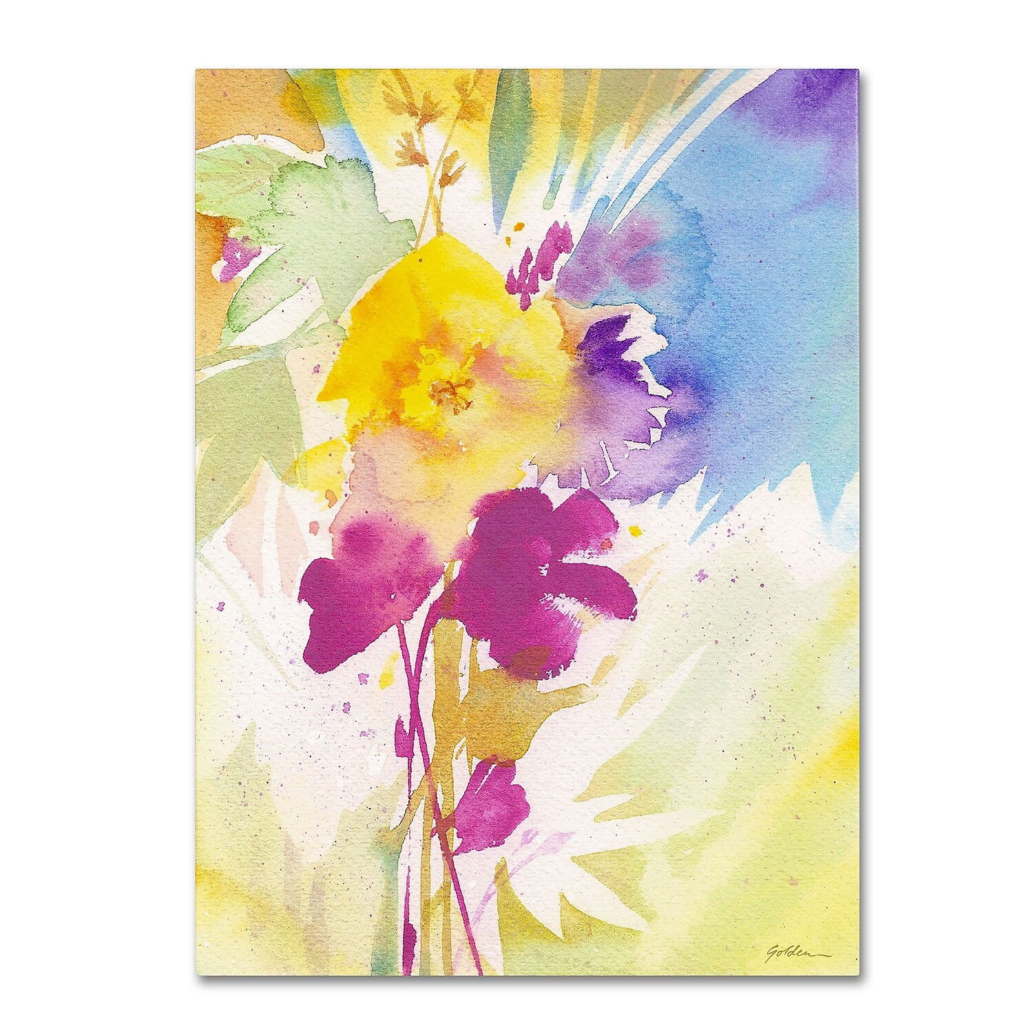 Trademark Fine Art "Wildflower Bouquet 2" Canvas Art by Sheila Golden