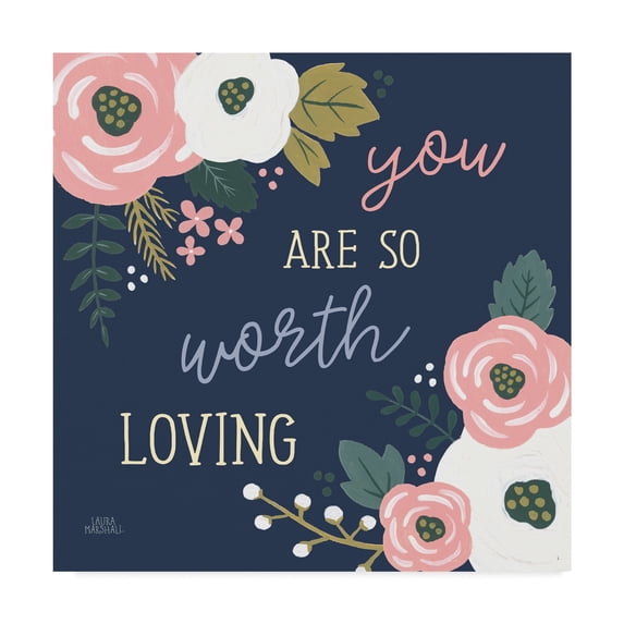 Trademark Fine Art 'Wildflower Daydreams VII Navy Loving' Canvas Art by Laura Marshall