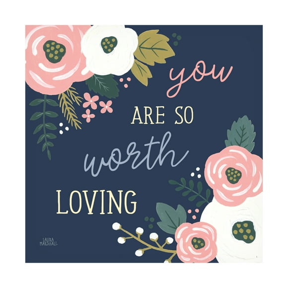 Trademark Fine Art 'Wildflower Daydreams VII Navy Loving' Canvas Art by Laura Marshall