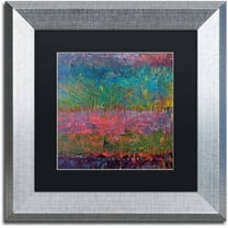 Trademark Fine Art "Wildflowers" Canvas Art by Michelle Calkins, Black Matte, Silver Frame