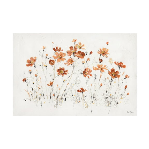 Trademark Fine Art 'Wildflowers I Orange' Canvas Art by Lisa Audit