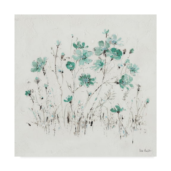 Trademark Fine Art 'Wildflowers II Turquoise' Canvas Art by Lisa Audit