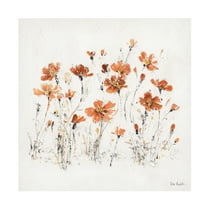 Trademark Fine Art Lisa Audit Wildflowers III Orange Canvas Wall Art - 14x14