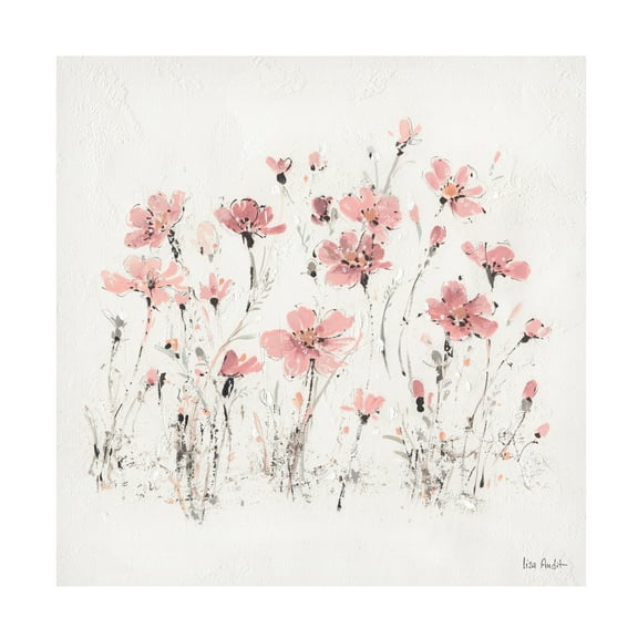 Trademark Fine Art 'Wildflowers III Pink' Canvas Art by Lisa Audit