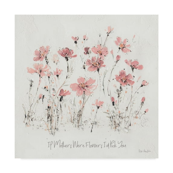Trademark Fine Art 'Wildflowers III Pink Mothers' Canvas Art by Lisa Audit