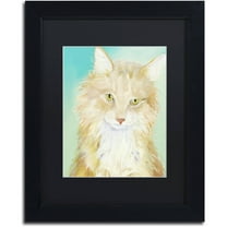 Trademark Fine Art "Willard" Canvas Art by Pat Saunders-White, Black Matte, Black Frame