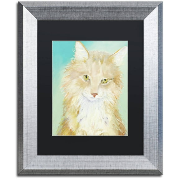 Trademark Fine Art "Willard" Canvas Art by Pat Saunders-White, Black Matte, Silver Frame
