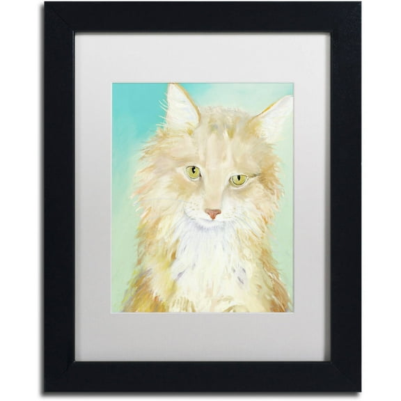 Trademark Fine Art "Willard" Canvas Art by Pat Saunders-White, White Matte, Black Frame