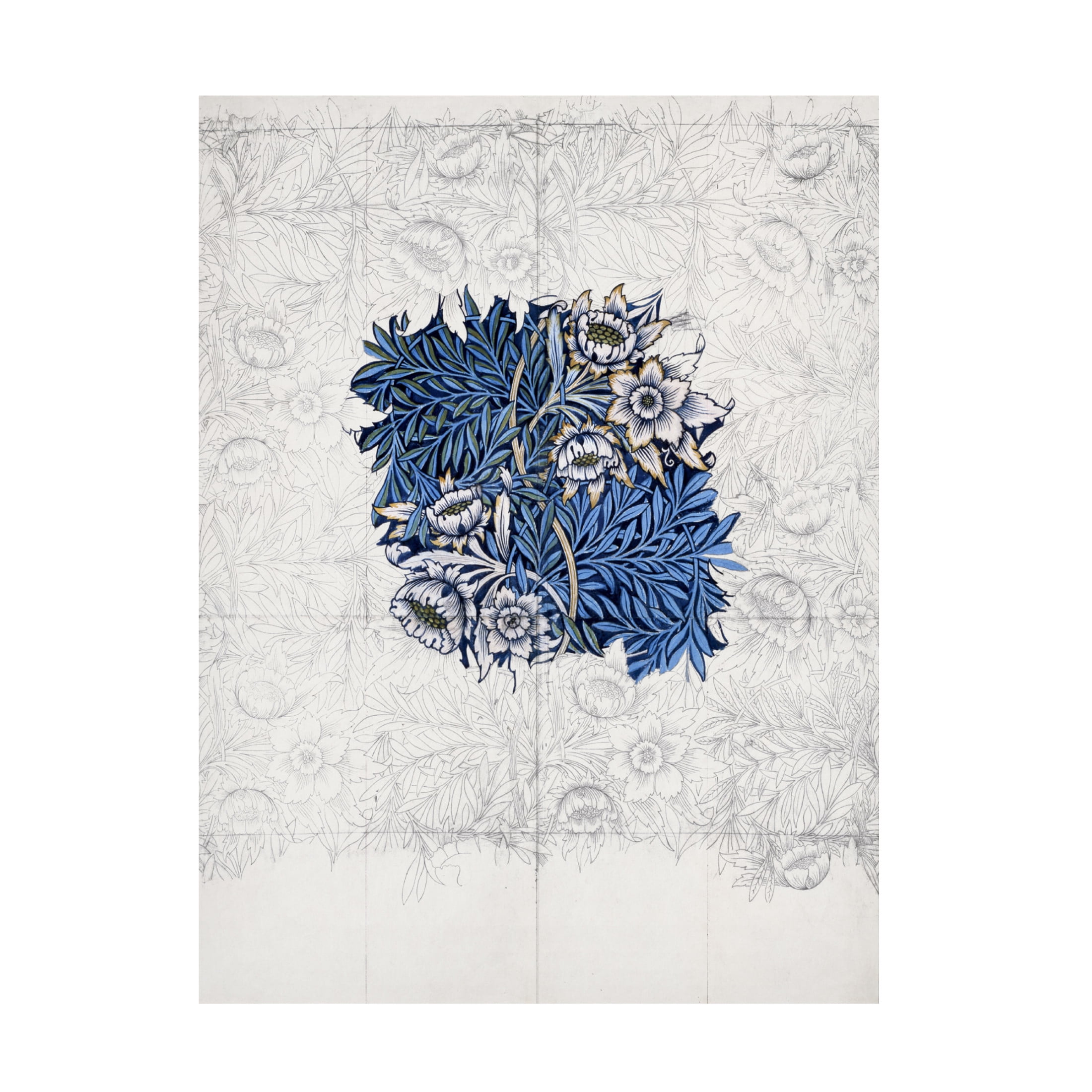 Trademark Fine Art William Morris  Wm Morris Floral Pattern Studies III Canvas Wall Art