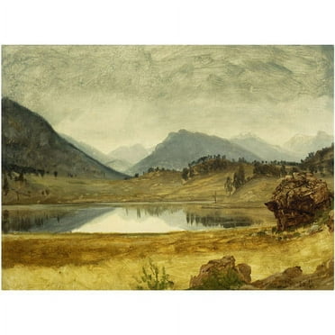 Trademark Fine Art "Wind River Country" Canvas Art by Albert Bierstadt