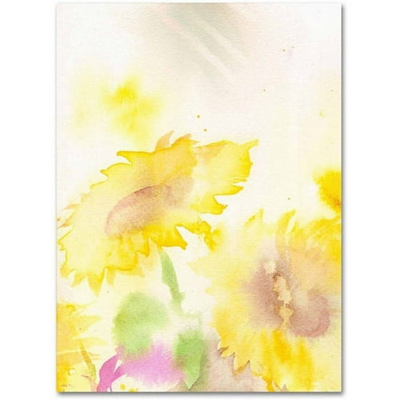 Trademark Fine Art "Wind Sunflowers II" Canvas Art by Sheila Golden