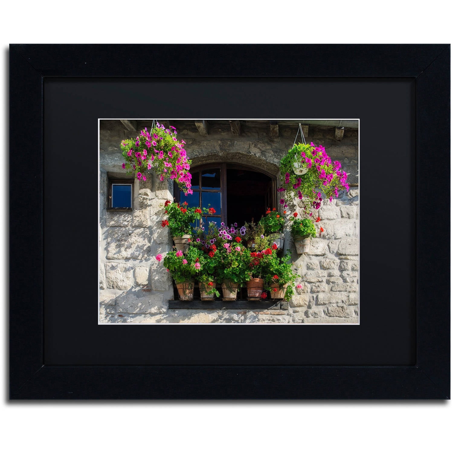 Trademark Fine Art "Window Dressing" Canvas Art by Michael Blanchette Photography Black Matte, Black Frame