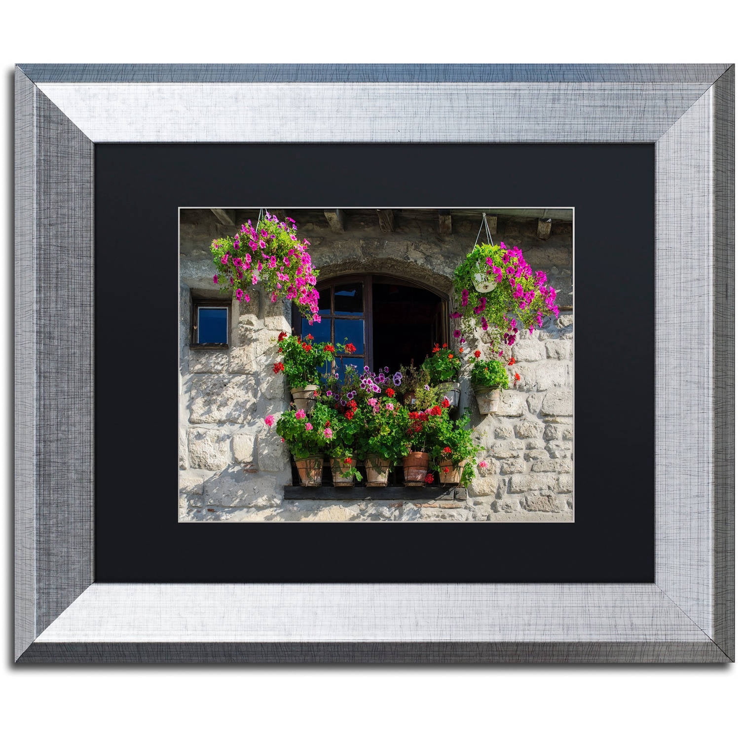 Trademark Fine Art "Window Dressing" Canvas Art by Michael Blanchette Photography Black Matte, Silver Frame