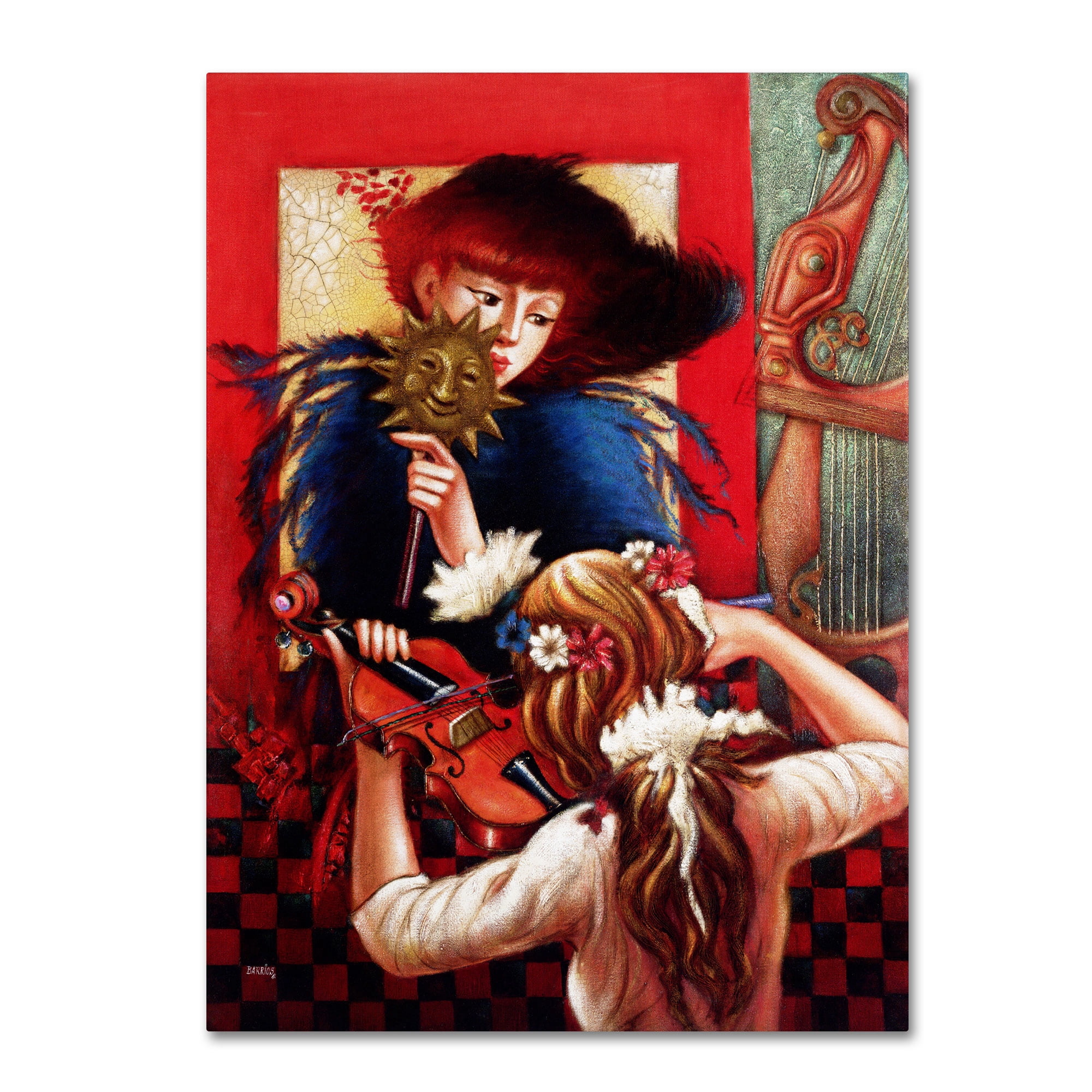 Edgar Barrios 'Window Music' Canvas Wall Art 35 x 47 Inches