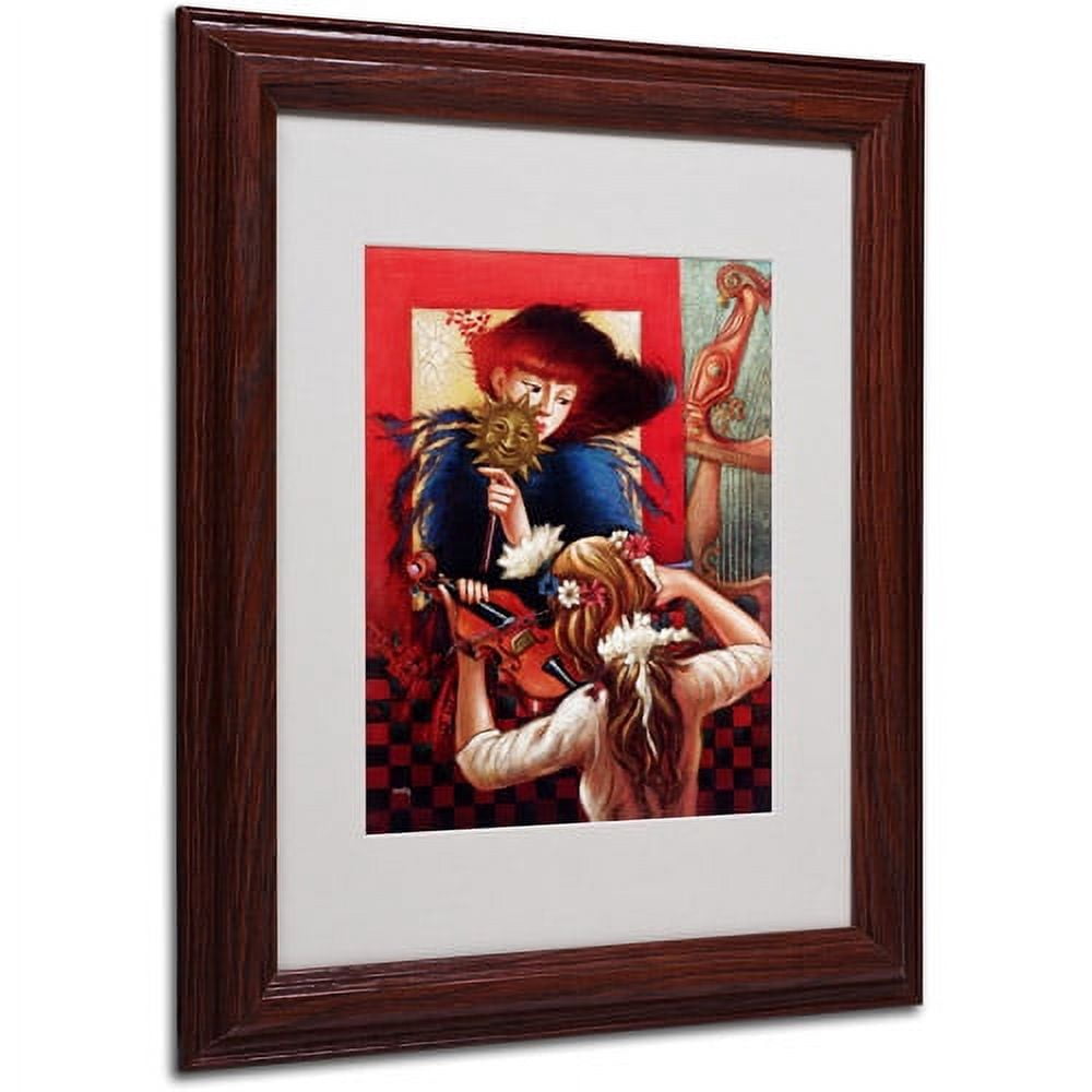 Trademark Fine Art "Window Music" Canvas Art by Edgar Barrios, Wood Frame
