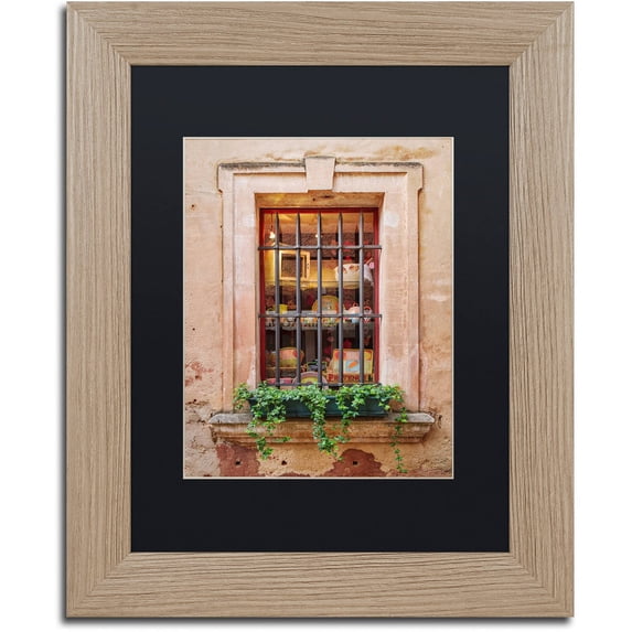Trademark Fine Art "Window Shopping" Canvas Art by Michael Blanchette Photography Black Matte, Birch Frame