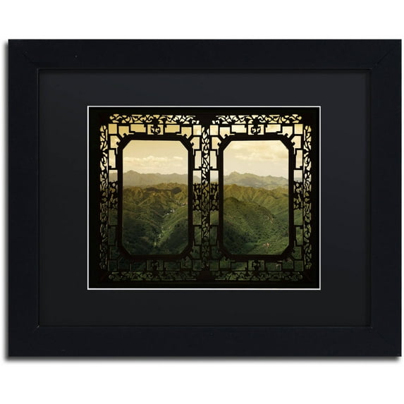 Trademark Fine Art "Window View" Canvas Art by Philippe Hugonnard, Black Matte, Black Frame