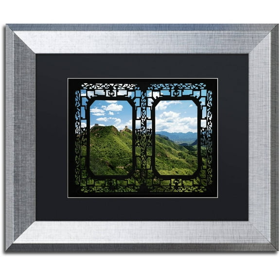 Trademark Fine Art "Window Wall" Canvas Art by Philippe Hugonnard, Black Matte, Silver Frame