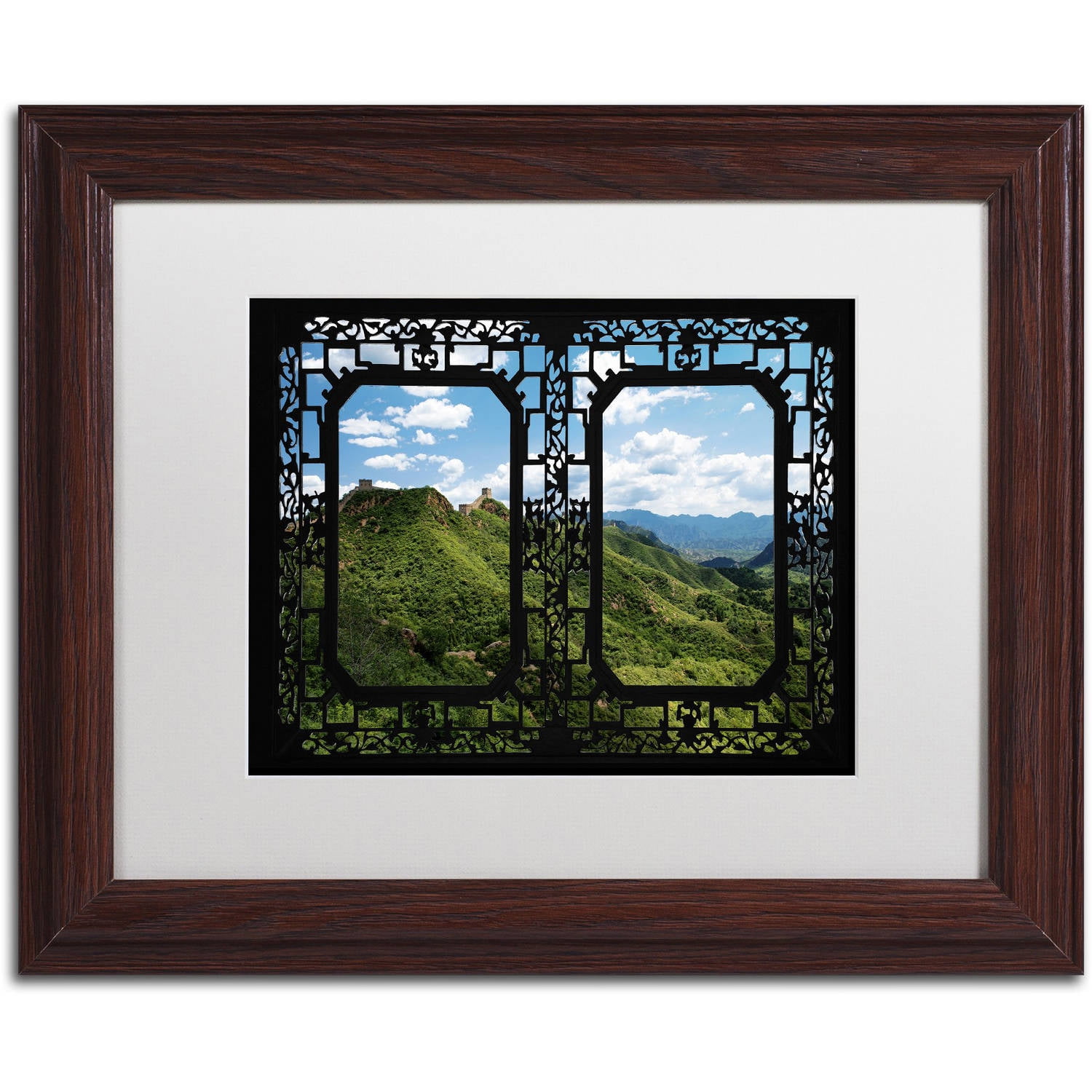 Trademark Fine Art "Window Wall" Canvas Art by Philippe Hugonnard, White Matte, Wood Frame