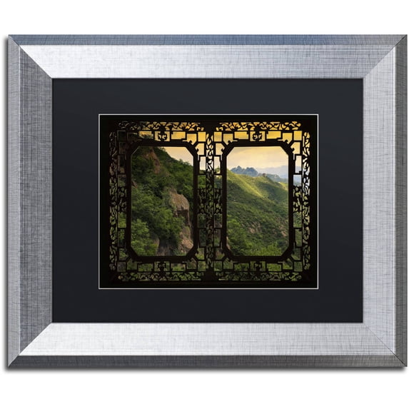 Trademark Fine Art "Window Wall II" Canvas Art by Philippe Hugonnard, Black Matte, Silver Frame