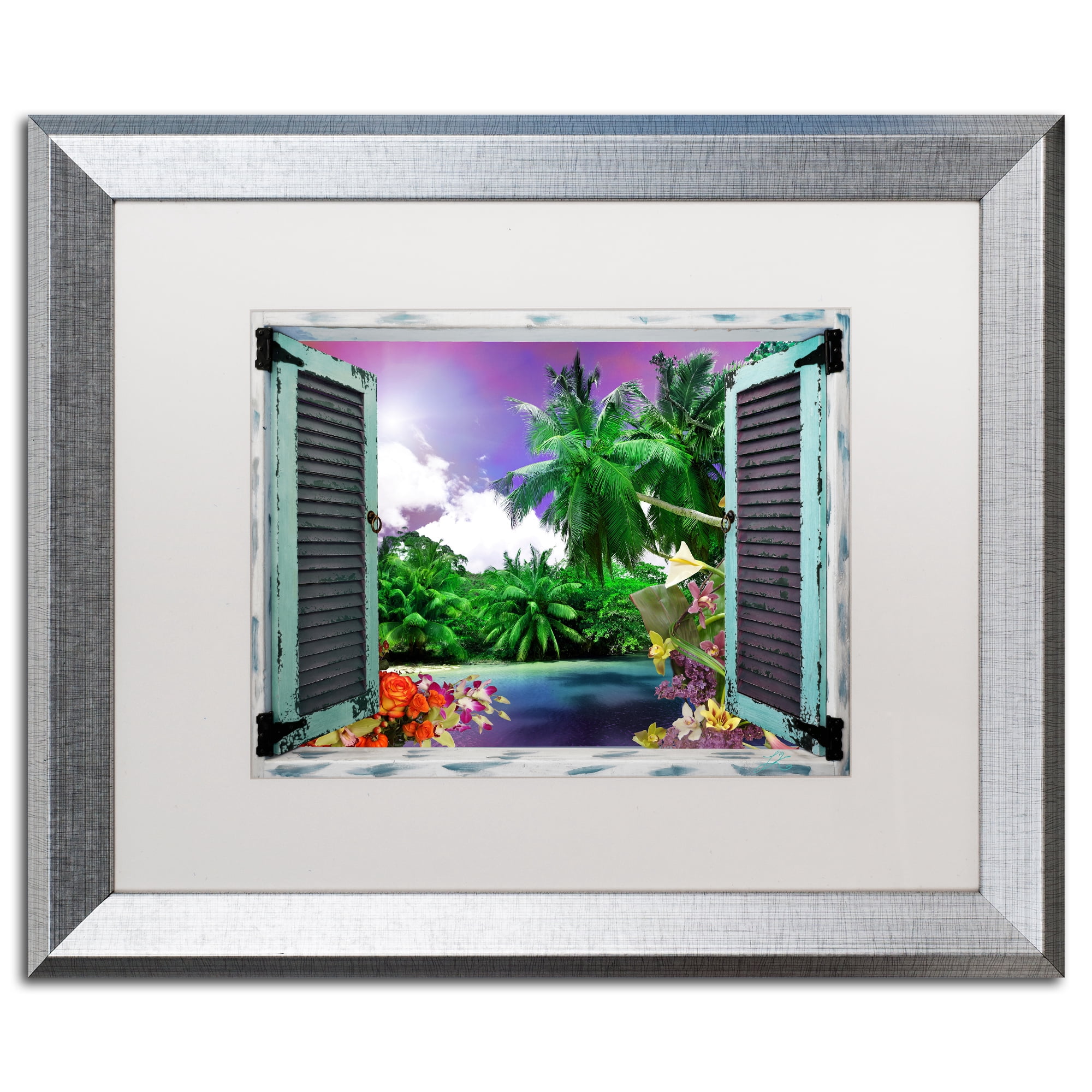 Trademark Fine Art 'Window to Paradise I' Matted Framed Art by Leo Kelly