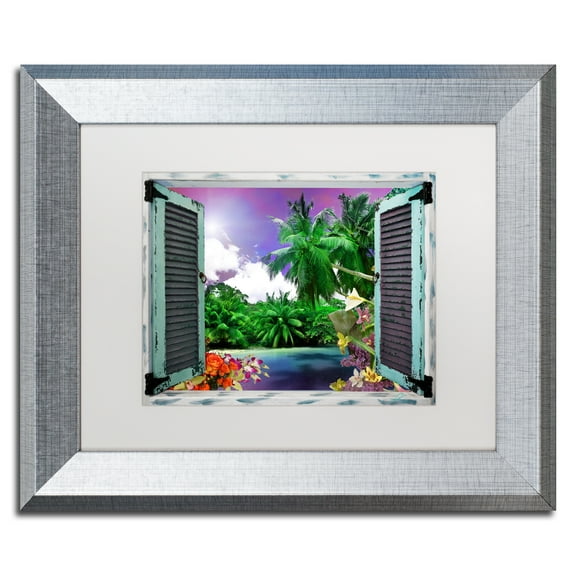 Trademark Fine Art 'Window to Paradise I' Matted Framed Art by Leo Kelly