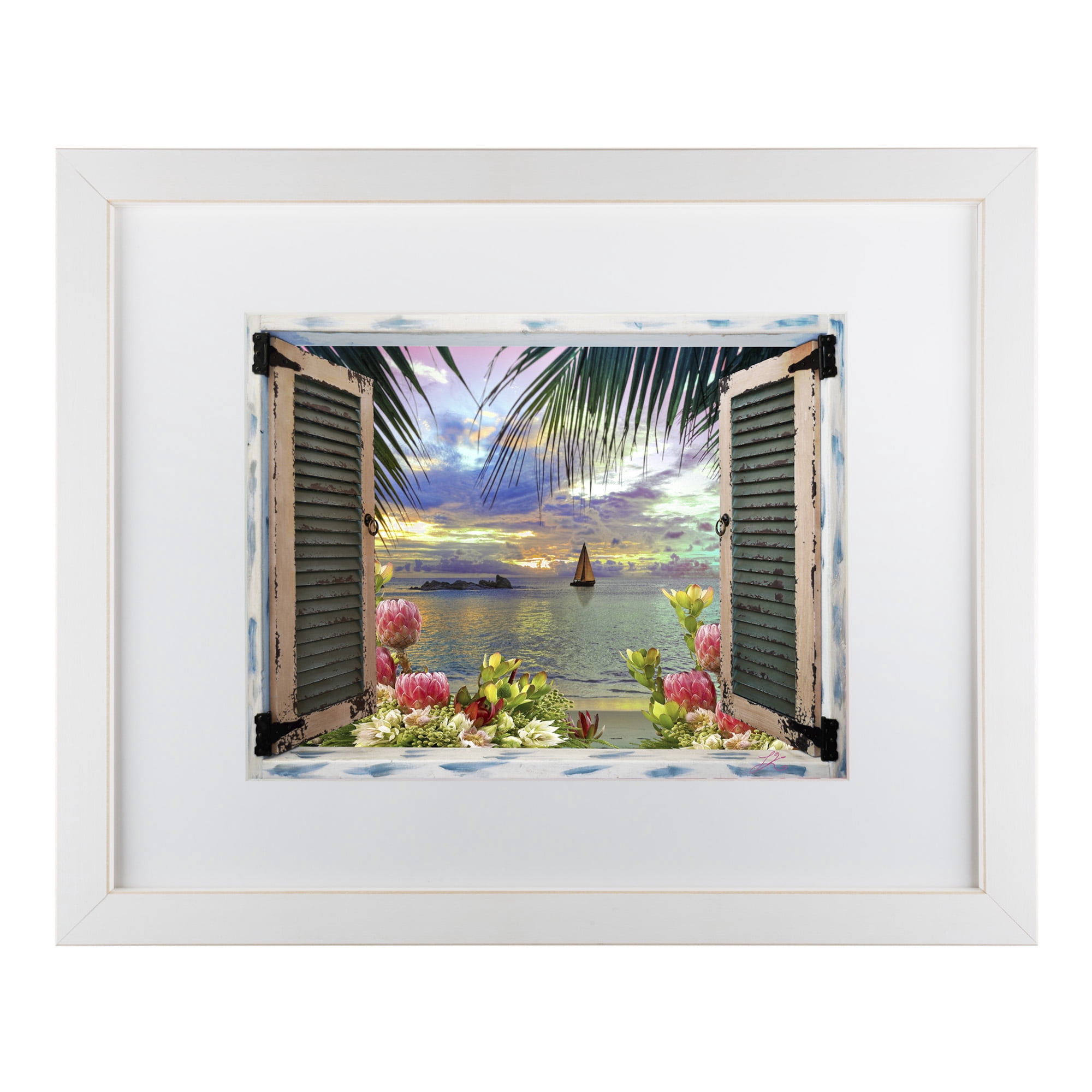 Trademark Fine Art 'Window to Paradise III' Matted Framed Art by Leo Kelly