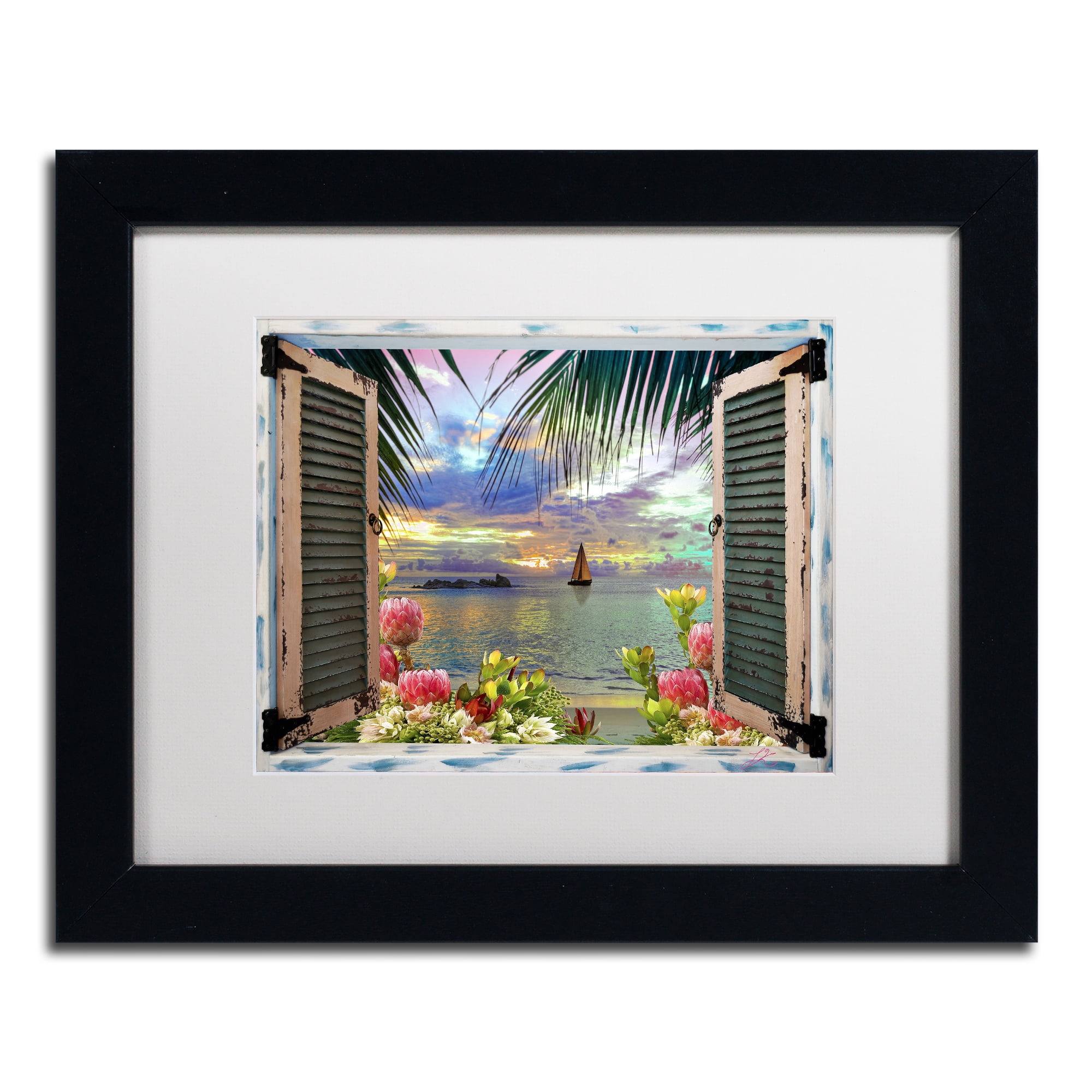 Trademark Fine Art 'Window to Paradise III' Matted Framed Art by Leo Kelly